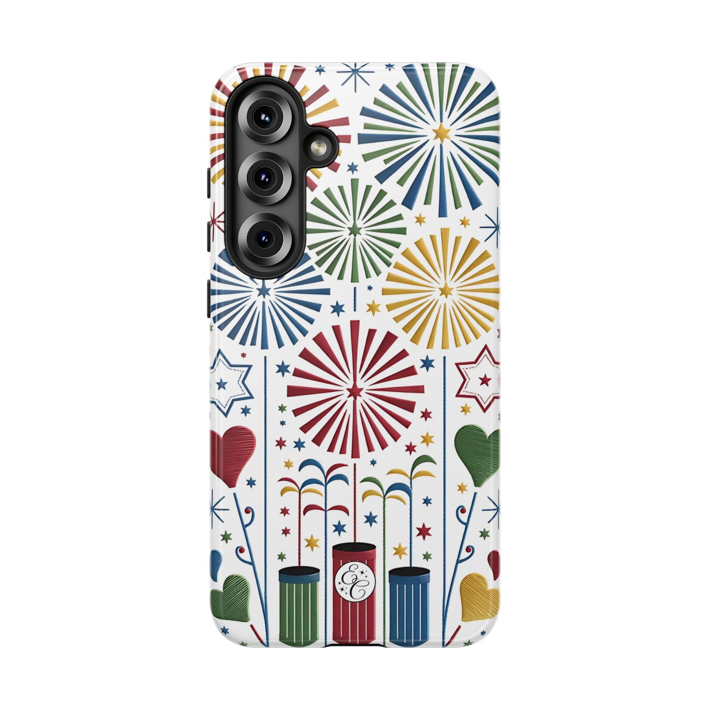 Colorful Fireworks and Stars Tough Phone Case