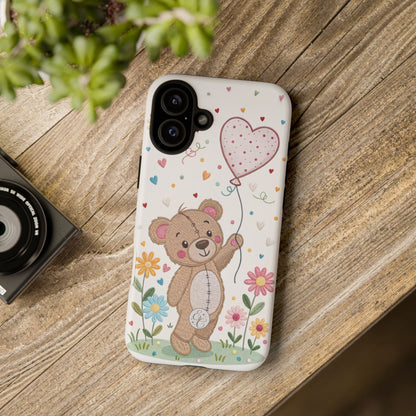 Cute Teddy Bear Tough Phone Case