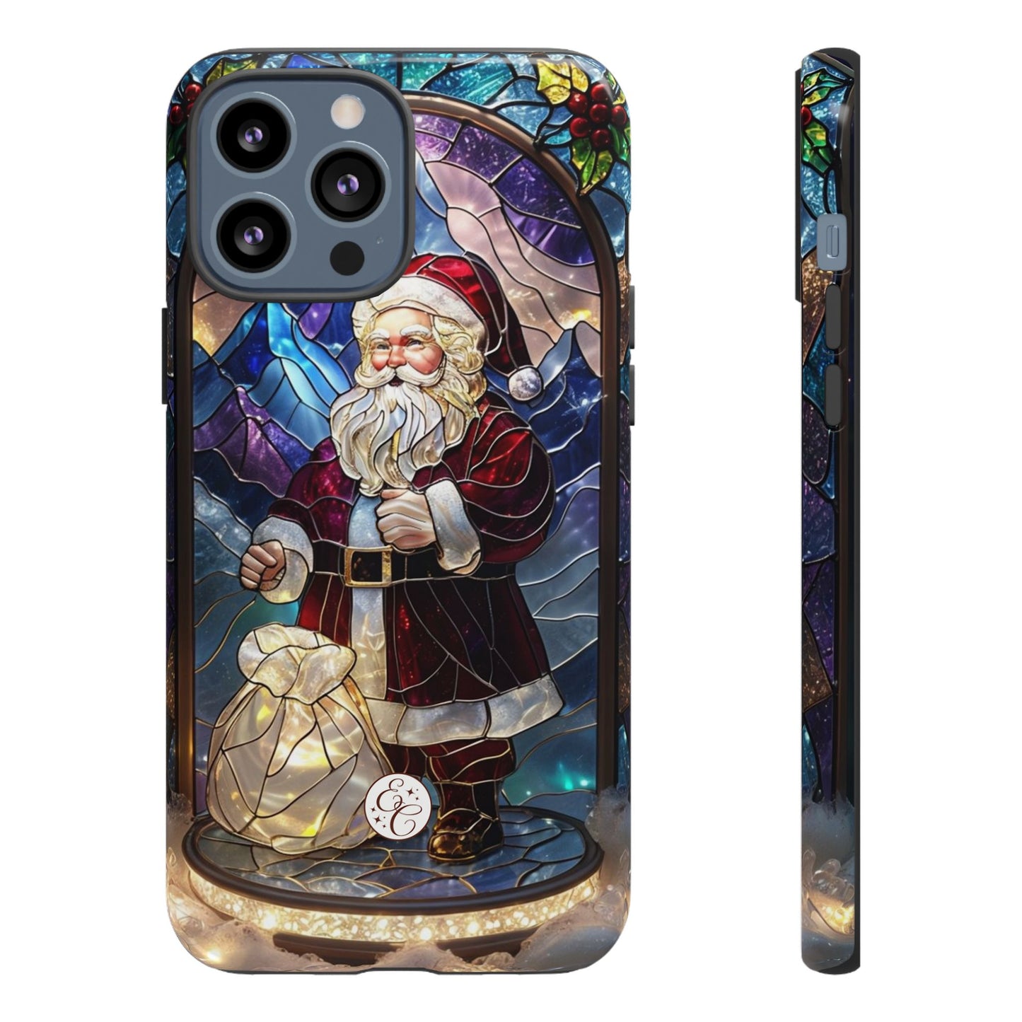 Santa Claus Stained Glass Tough Phone Case