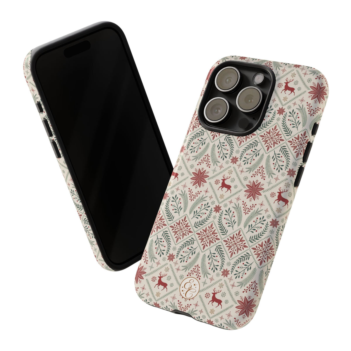 Red Reindeer Christmas Pattern Phone Case