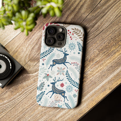 Blue Winter Deer Phone Case