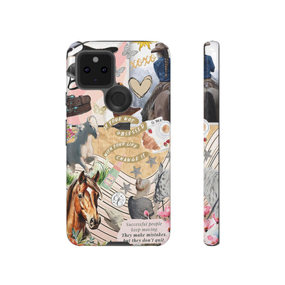 Equestrian Cowgirl Collage Tough Phone Case