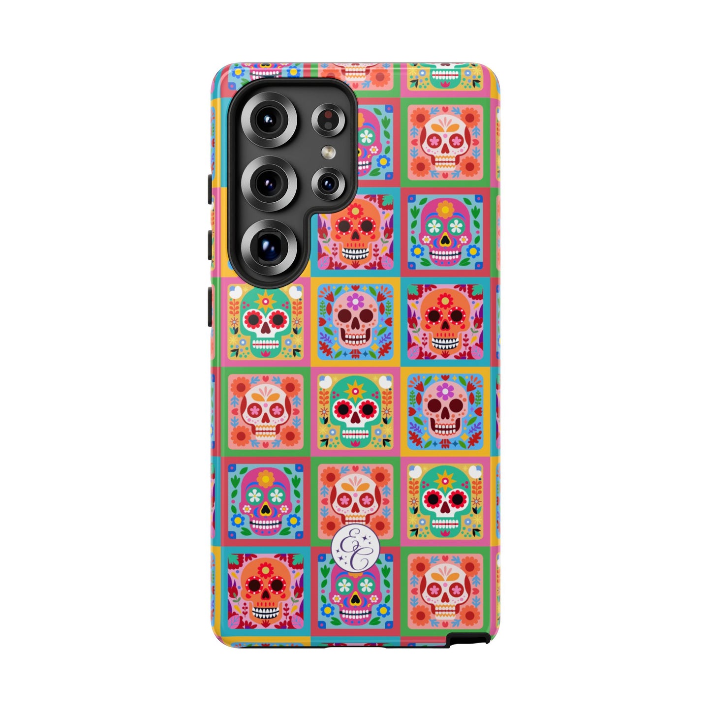 Colorful Sugar Skull Pattern Tough Phone Case
