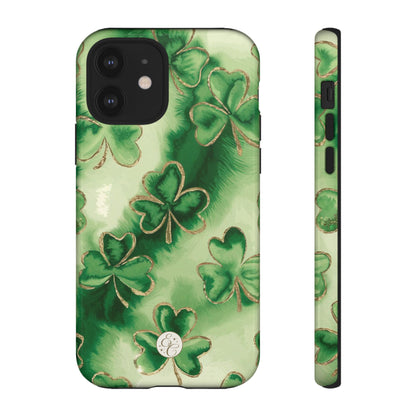 Shamrock Watercolor Pattern Tough Phone Case