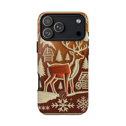 Rustic Reindeer Tough Phone Case