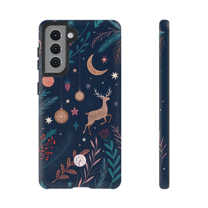 Boho Christmas Reindeer Tough Phone Case