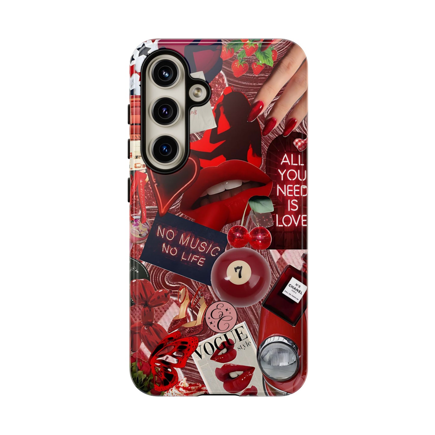 Red Aesthetic Collage Tough Phone Case