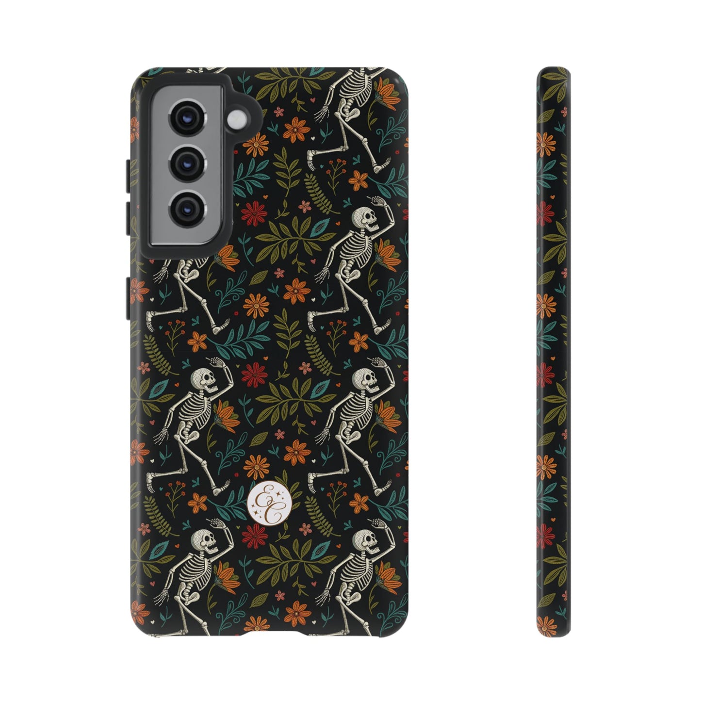 Halloween Boho Skeleton Pattern Tough Phone Case