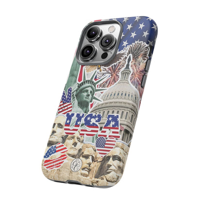 Patriotic USA Collage Tough Phone Case