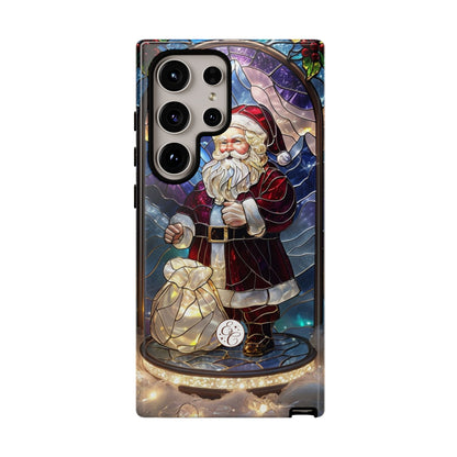 Santa Claus Stained Glass Tough Phone Case