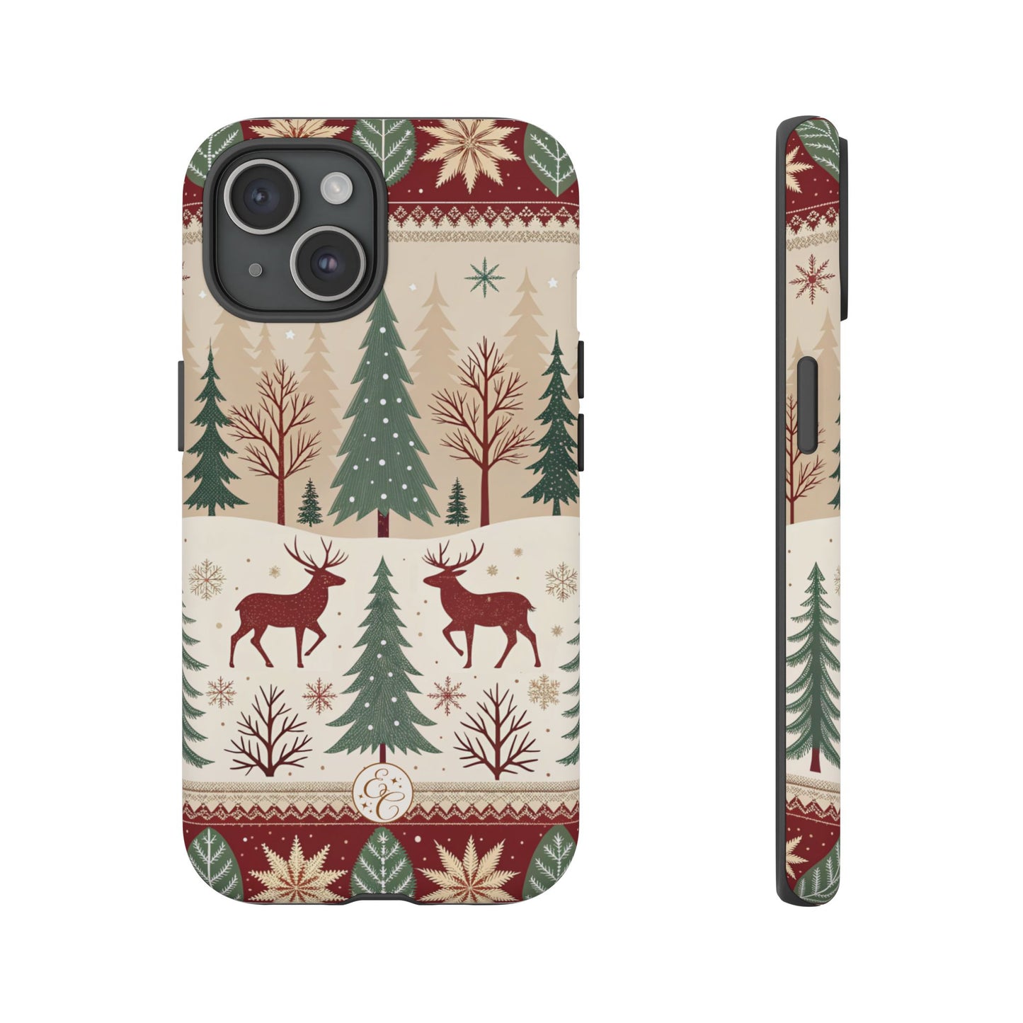 Vintage Christmas Reindeer Tough Phone Case