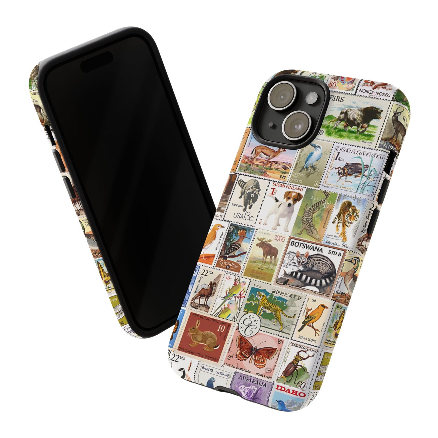 Wildlife Stamp Collage Tough Phone Case