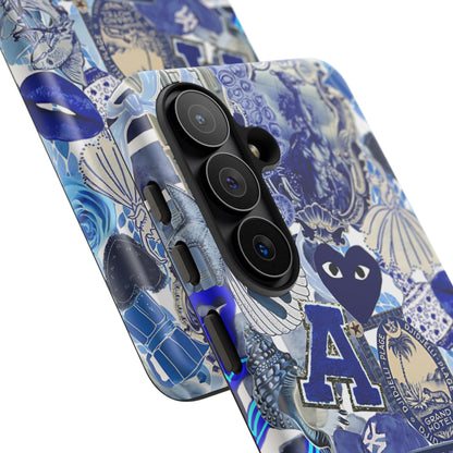 Blue Collage Tough Phone Case