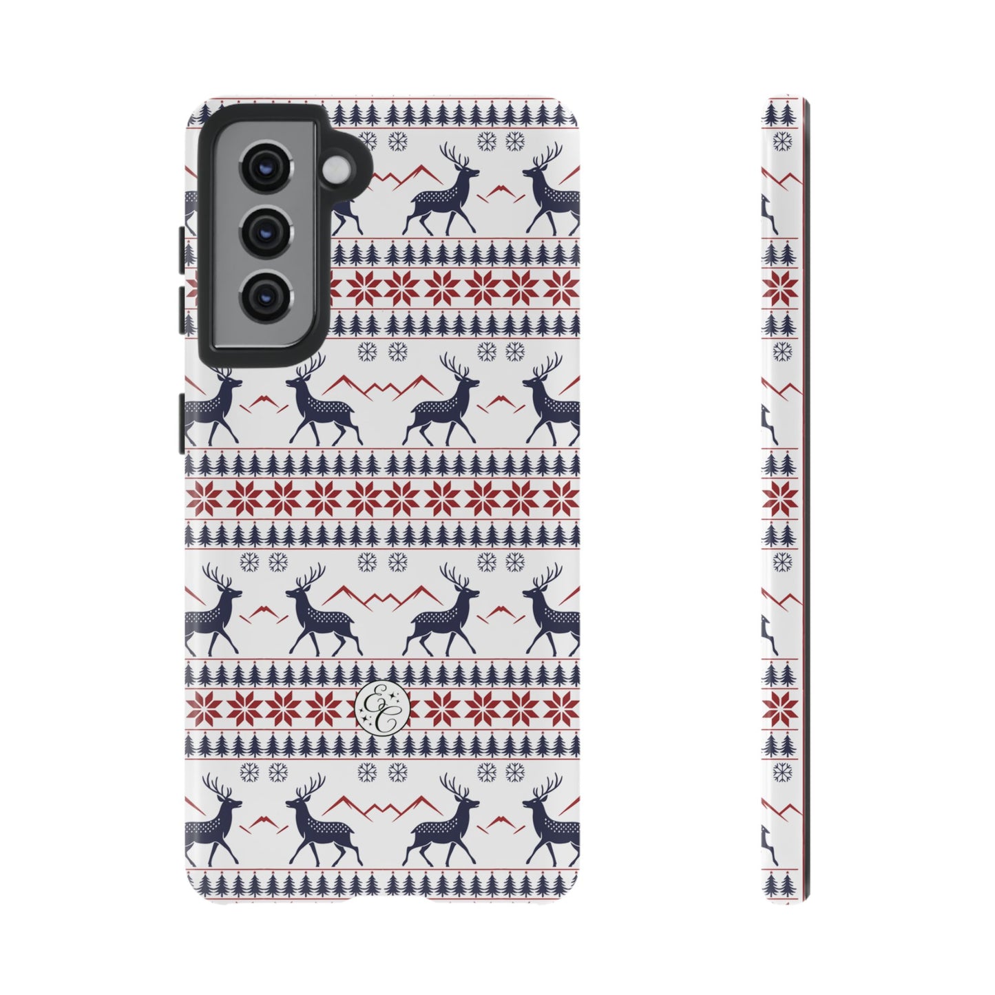 Christmas Reindeer Pattern Tough Phone Case