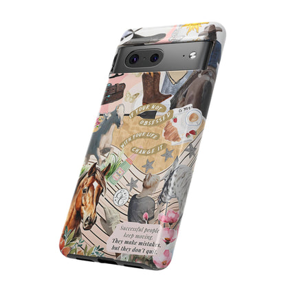 Equestrian Cowgirl Collage Tough Phone Case