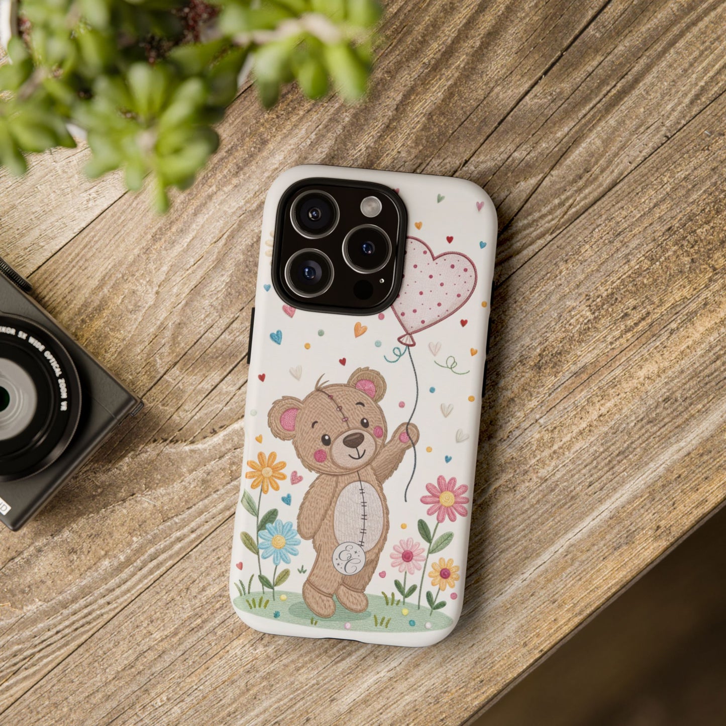 Cute Teddy Bear Tough Phone Case