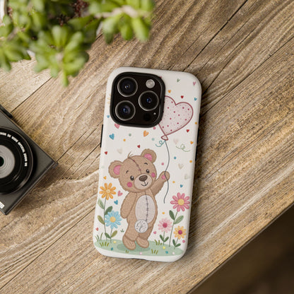 Cute Teddy Bear Tough Phone Case