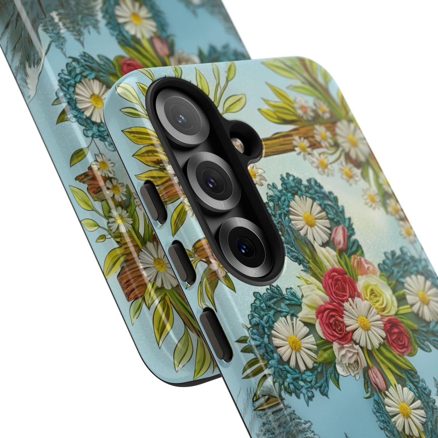 Floral Cross Tough Phone Case
