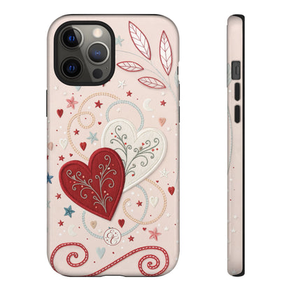 Interlinked Hearts Tough Phone Case