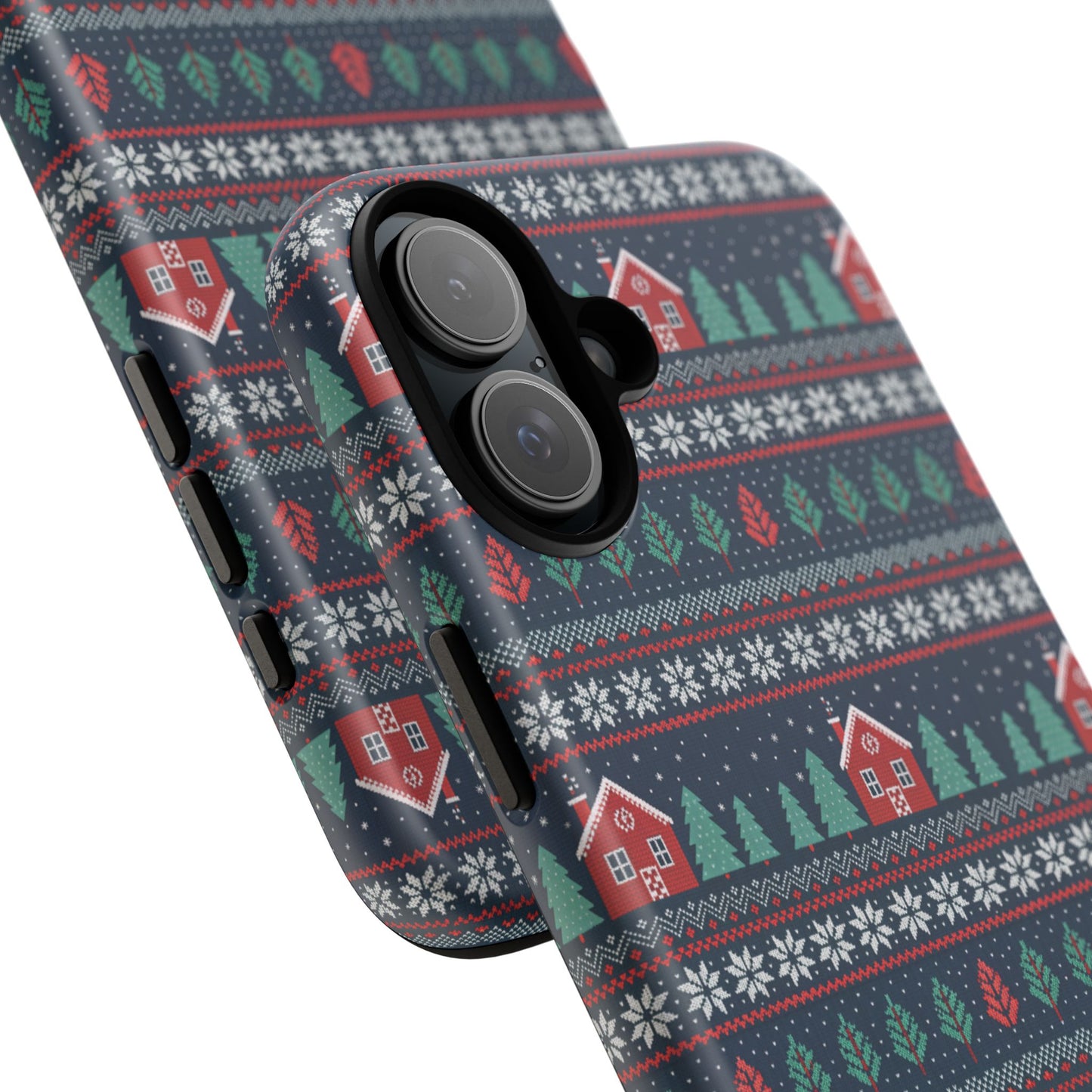 Winter Cottage Pattern Tough Phone Case