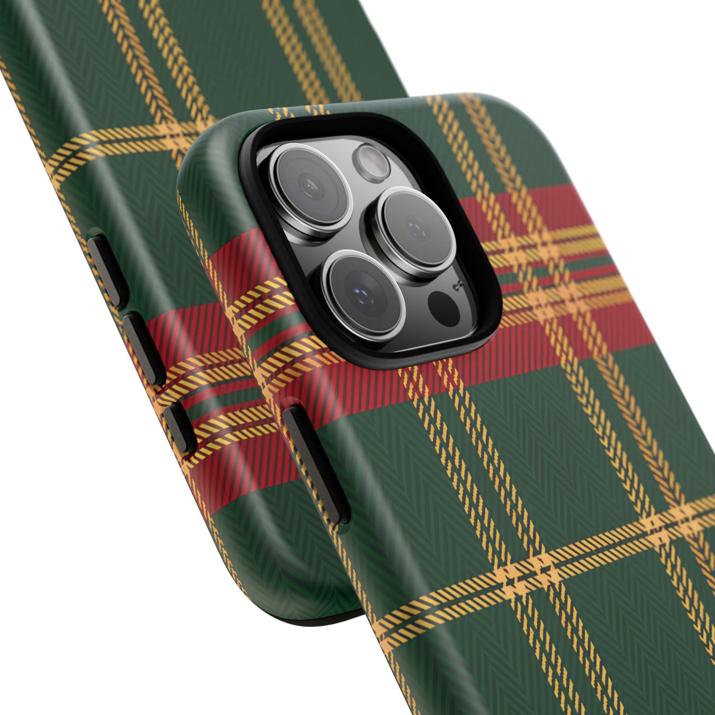 Green Red & Gold Plaid Tough Phone Case
