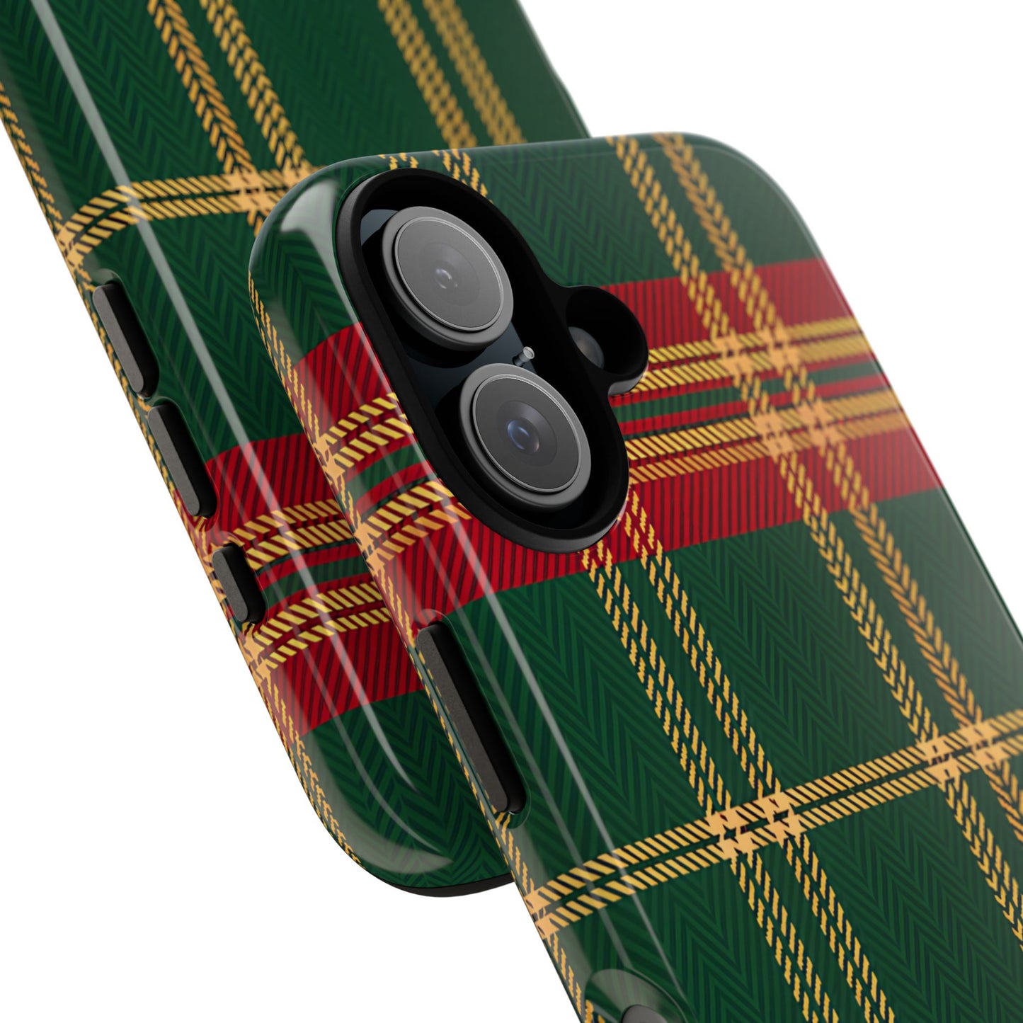 Green Red & Gold Plaid Tough Phone Case