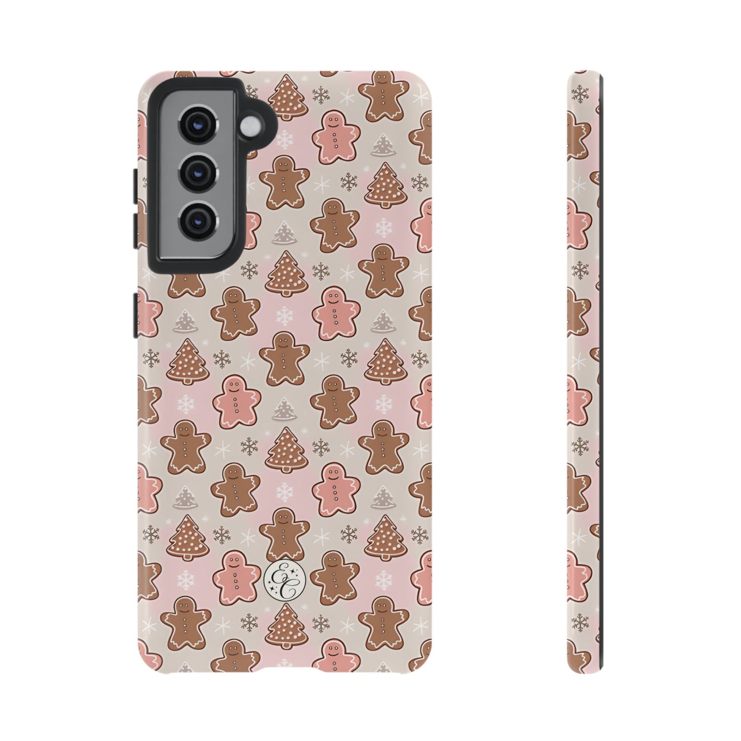 Gingerbread Men & Xmas Tree Pattern Tough Phone Case