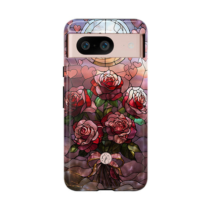 Bouquet of Roses Stained Glass Tough Phone Case