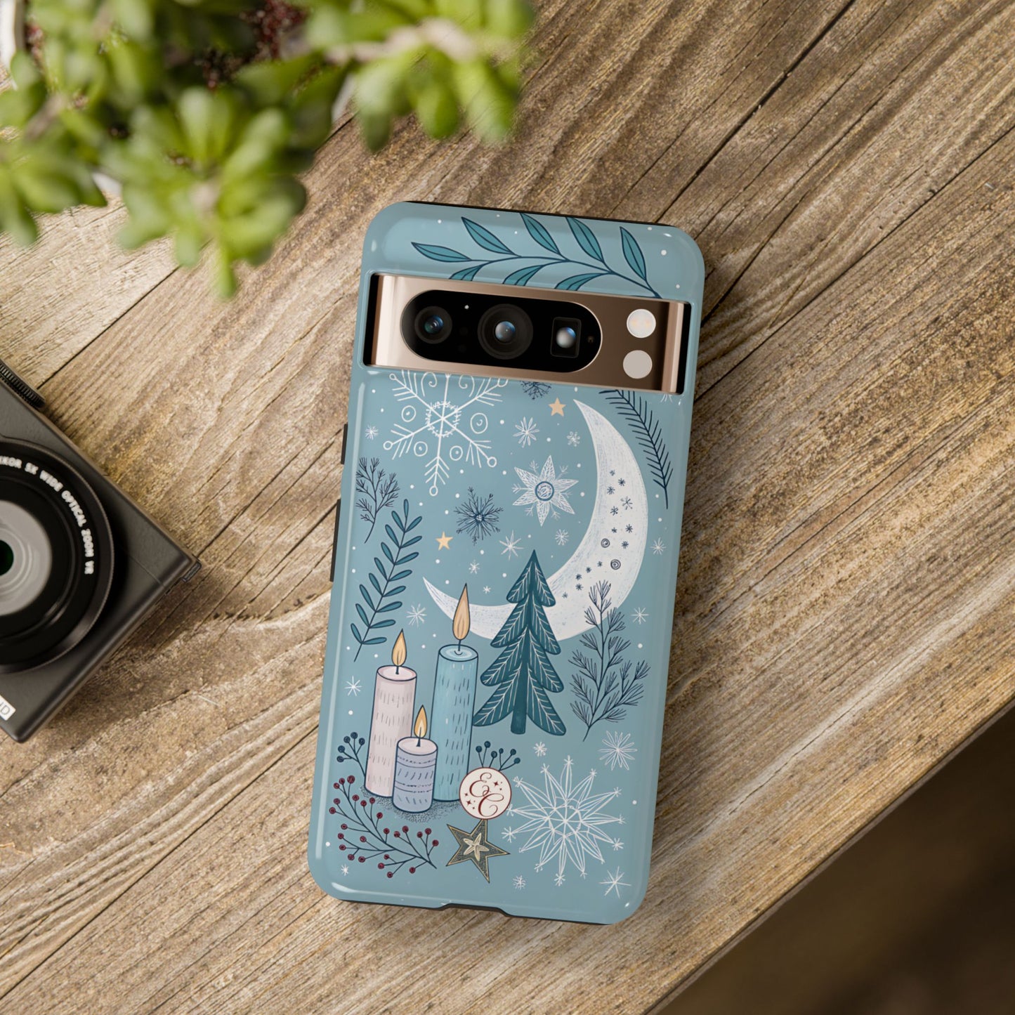Winter Moon & Candles Tough Phone Case