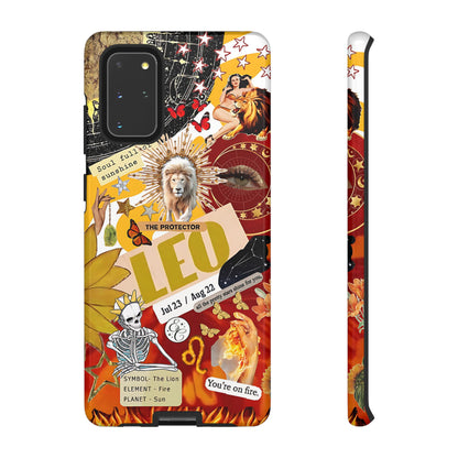 Leo Vintage Zodiac Collage Tough Phone Case