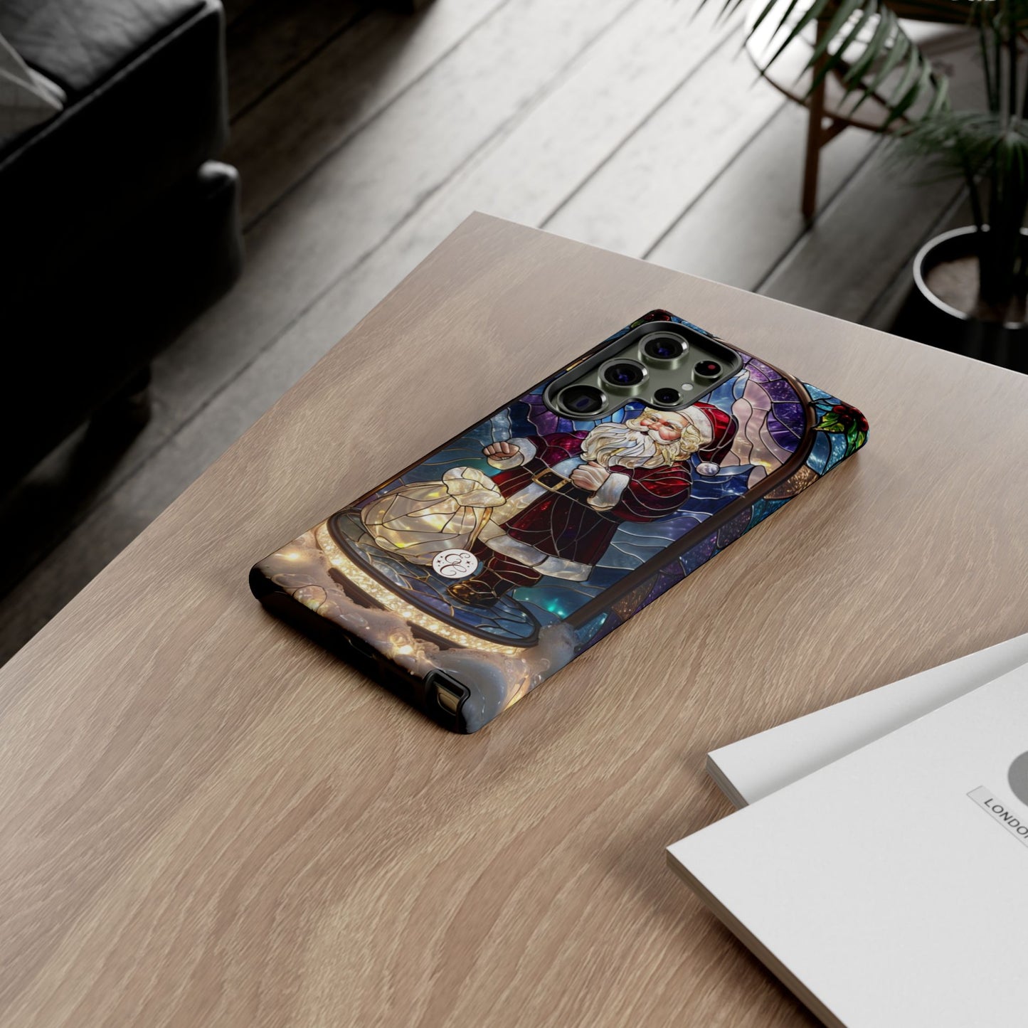Santa Claus Stained Glass Phone Case