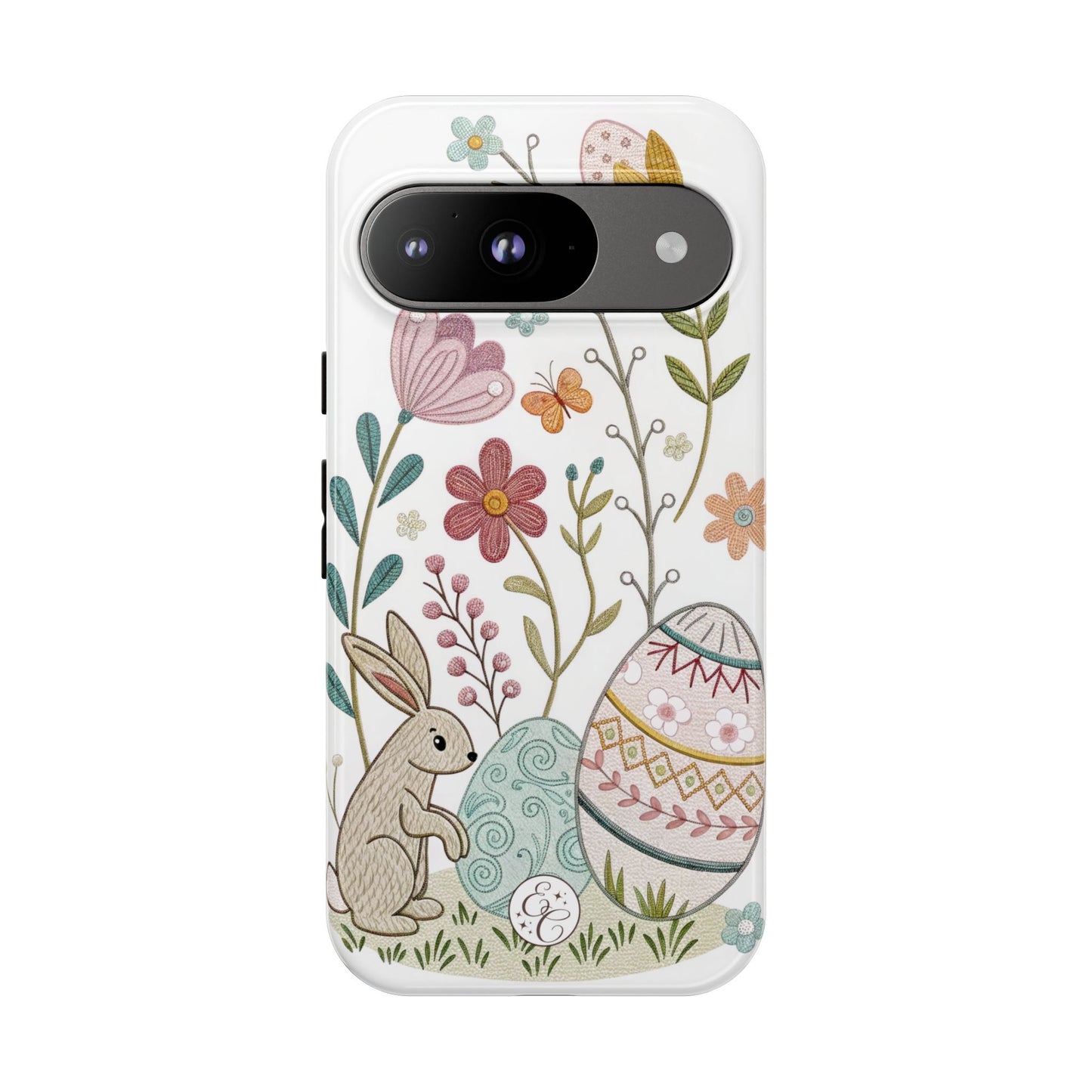 Bunny & Easter Egg Floral Tough Phone Case