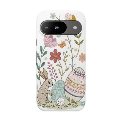 Bunny & Easter Egg Floral Tough Phone Case