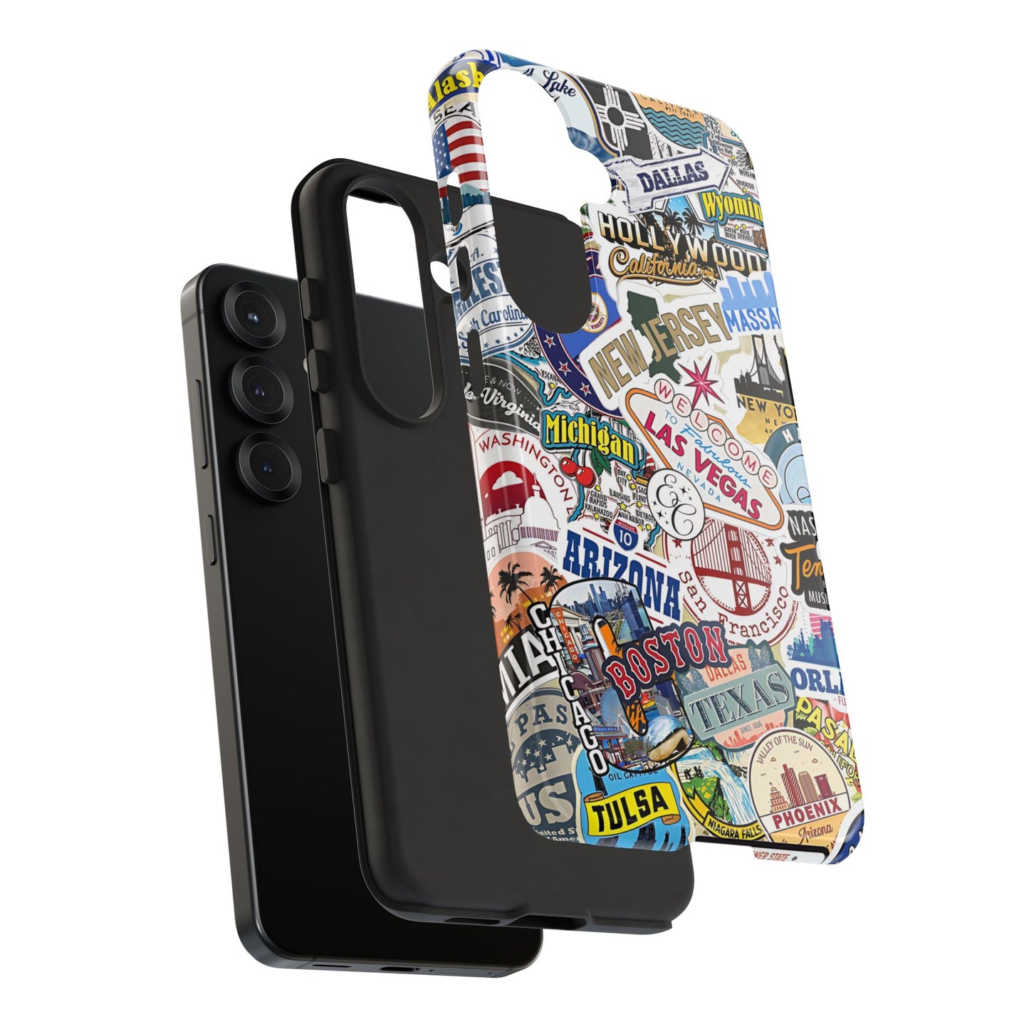 USA Travel Stickers Tough Phone Case