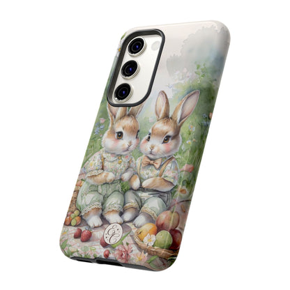 Vintage Bunny Picnic Tough Phone Case