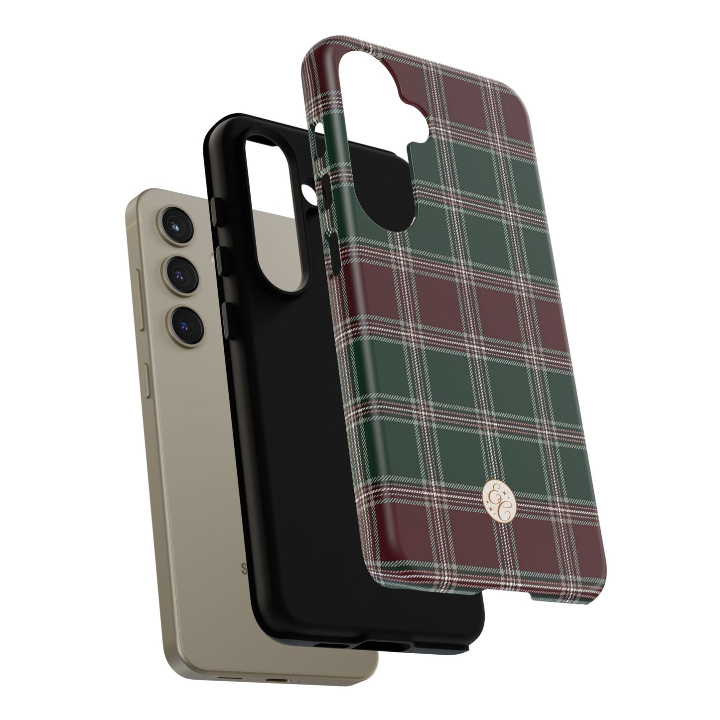 Green & Burgundy Plaid Tough Phone Case