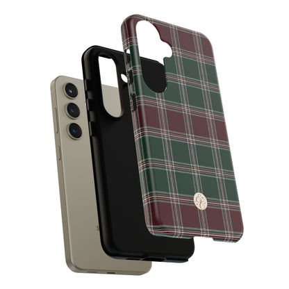 Green & Burgundy Plaid Tough Phone Case