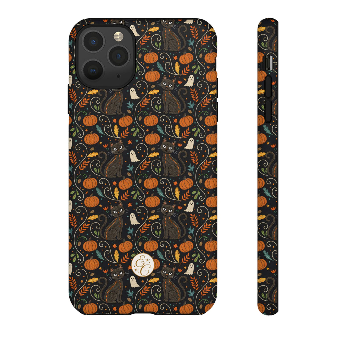 Boho Black Cat Halloween Phone Case