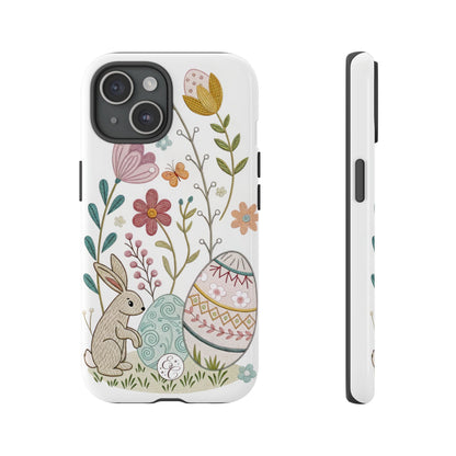 Bunny & Easter Egg Floral Tough Phone Case