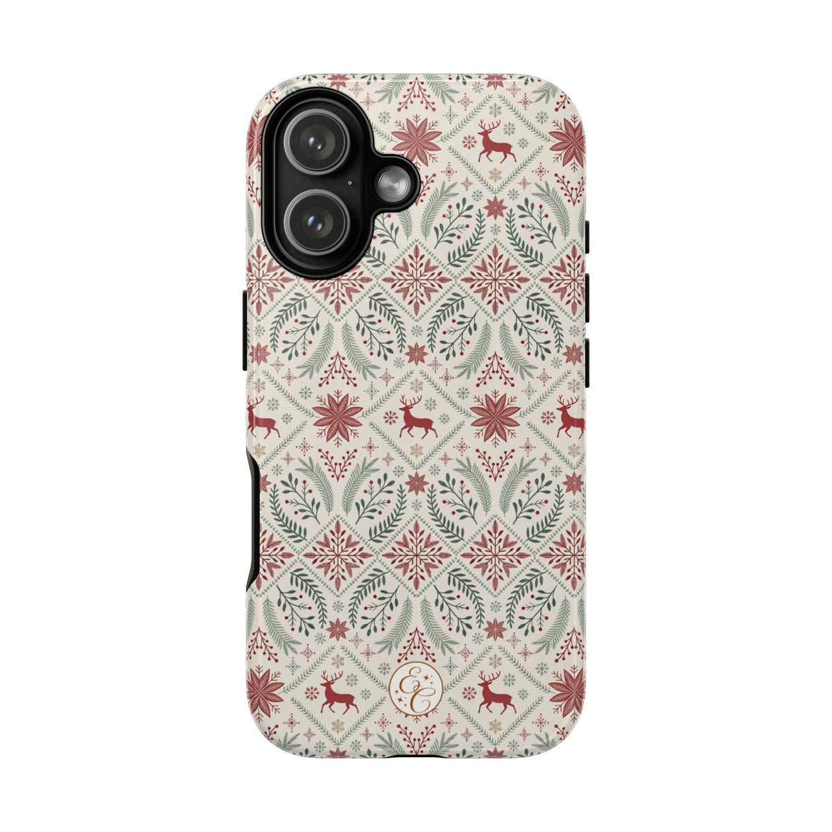 Red Reindeer Christmas Pattern Phone Case