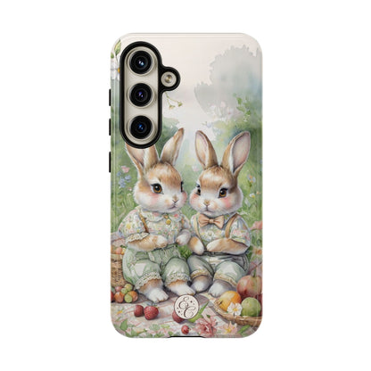 Vintage Bunny Picnic Tough Phone Case