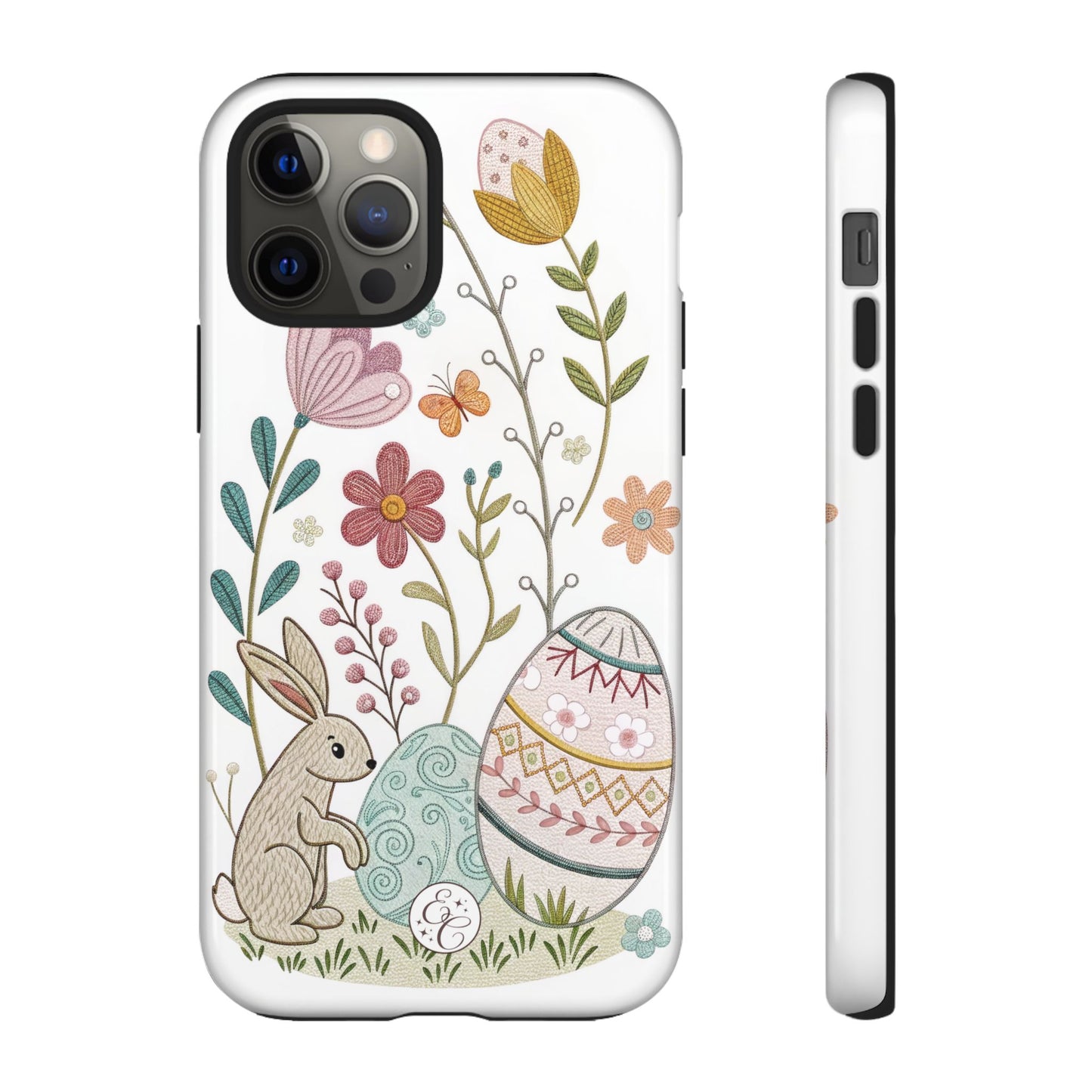 Bunny & Easter Egg Floral Tough Phone Case