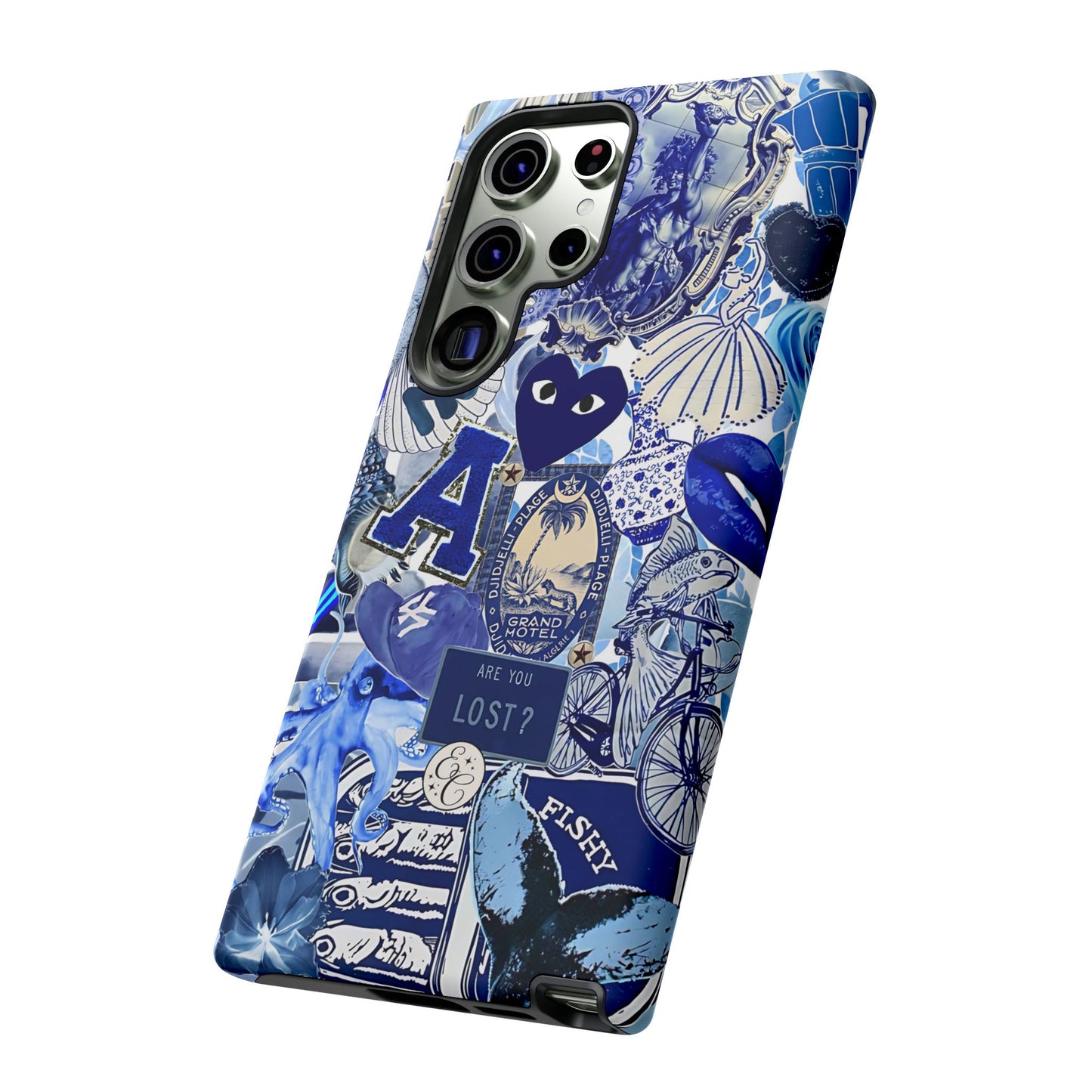 Blue Collage Tough Phone Case