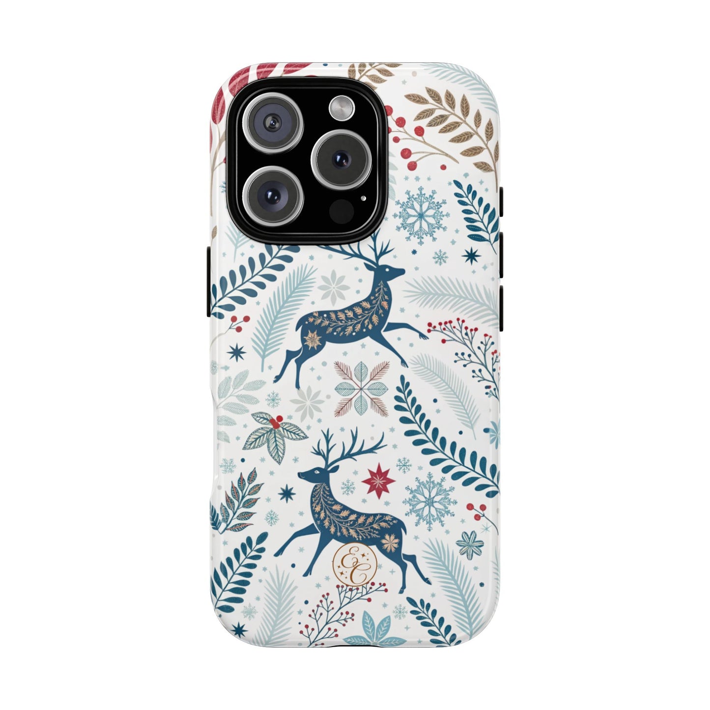 Blue Winter Deer Tough Phone Case
