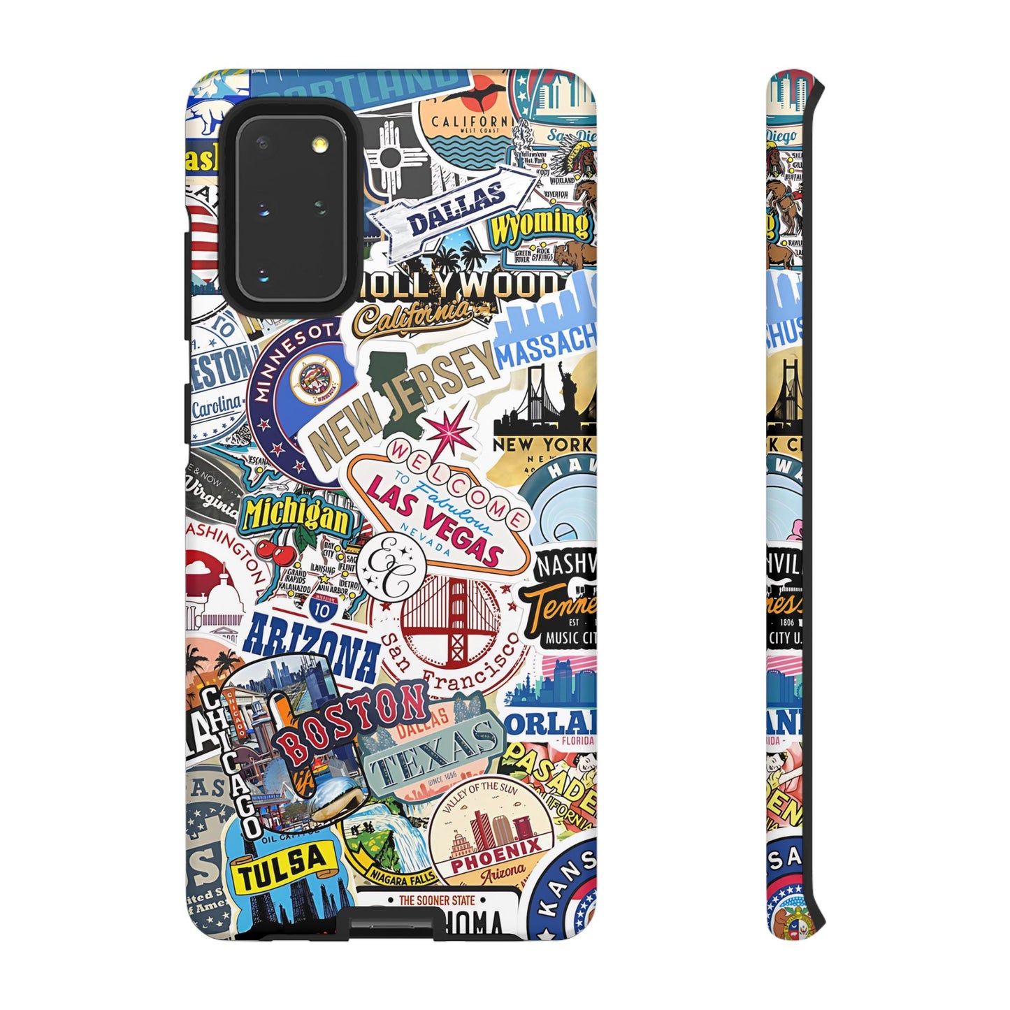 USA Travel Stickers Tough Phone Case