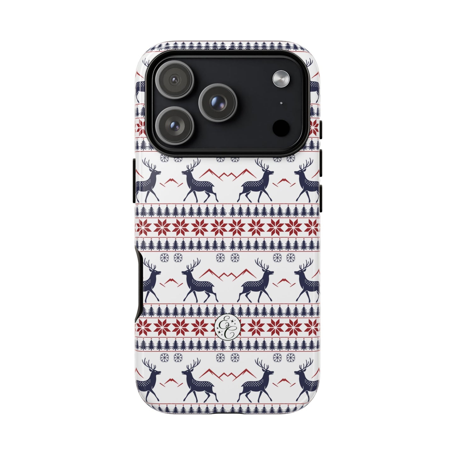 Christmas Reindeer Pattern Tough Phone Case