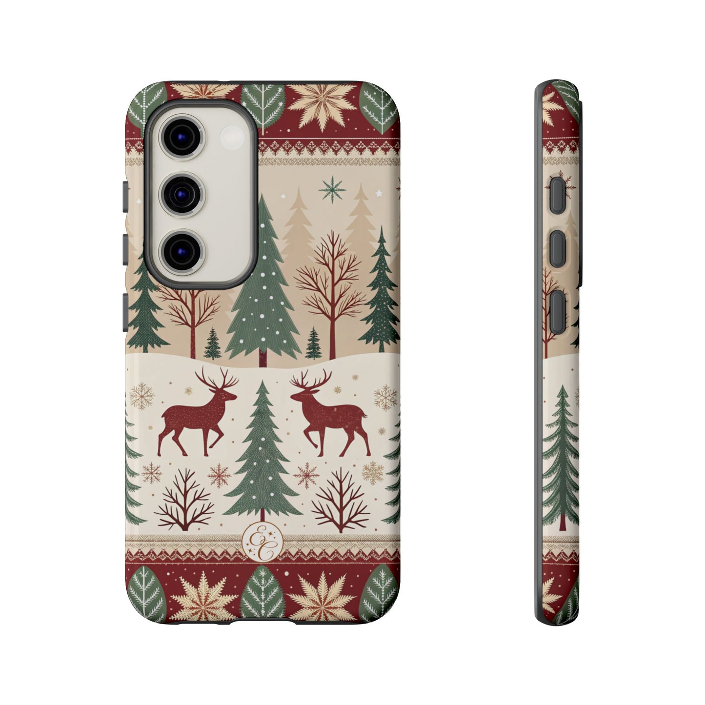 Vintage Christmas Reindeer Tough Phone Case