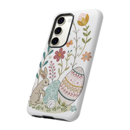 Bunny & Easter Egg Floral Tough Phone Case