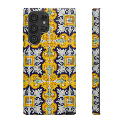 Vintage Floral Tile Tough Phone Case