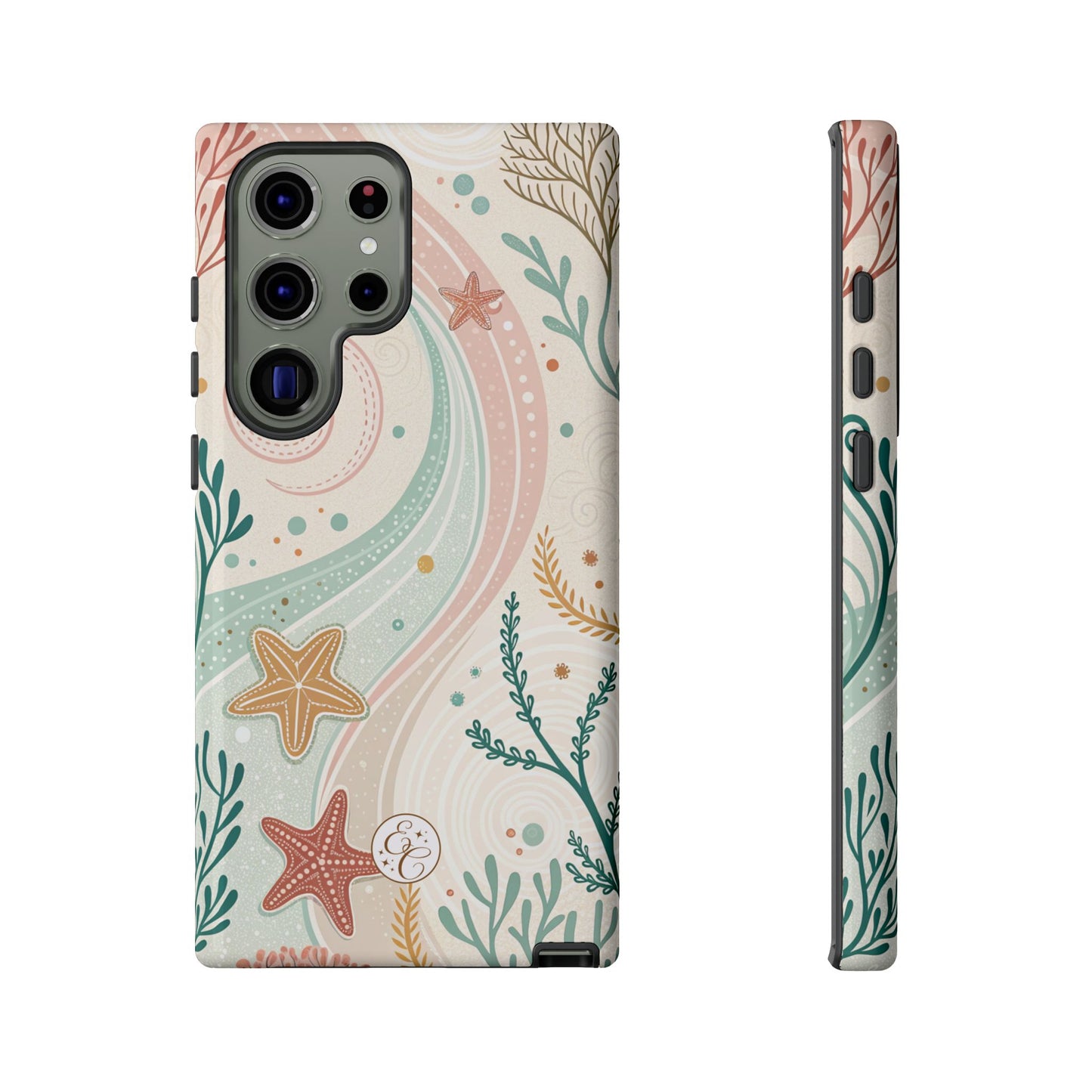 Pink Ocean Boho Doodle Tough Phone Case